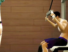 Chinese Mom Helps Her Son In The Gym To Motivate Him For The Competition