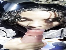 Chubby Ebony Cutie Rides Dildo In Her Car