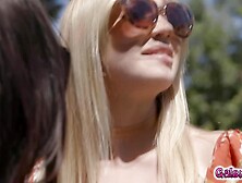 Mackenzie Moss rubs her pussy to climax squirting