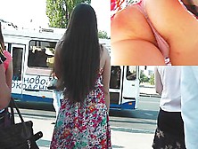 Petite strap covers legal age teenager love tunnel up petticoat (18+)