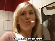 Savoury Czech Sona chick Sona strips in the public toilet