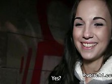 Tattoo babe fucks outdoor pov