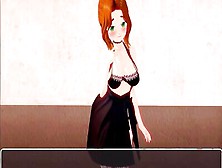 Sensual cutie with large breasts teases in lingerie and fucks rough