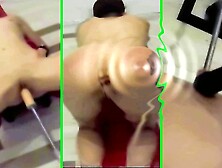 Submissive student slave is slammed by the fucking machine and squirts all over her