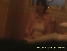 of mature girlfriend on the toilet