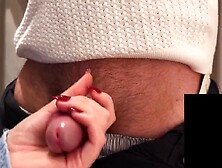 Fitting Room Joy with open Curtain - Risky Public Oral-job