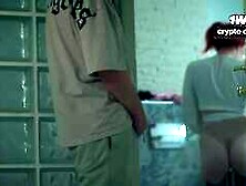 In hotel,  collective bed,  creampie inside - I fucked my step mom.