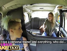 Female Fake Taxi Marvelous blond MMA hottie gets vagina tribbing on taxi roof
