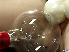 Blonde lesbo fuck electric bulb