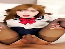 Cute Asian Sissy Takes Cock In Her Ass