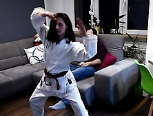 Karate foot smother and domination