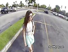 Blown By Broke Busty Teen At Parking Lot