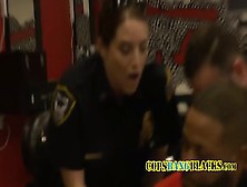 Innocent Suspect Is Made To Fuck Female Cop S Pussies