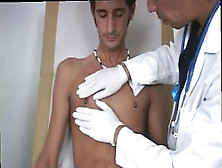 Male Jocks Physical Homosexual Hopping Up On The Check-Up Table Zak Removed His