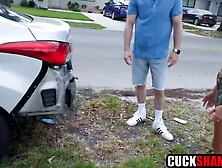 Cuckold spouse shares black wife not to pay for her car accident