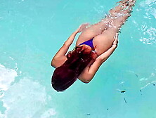 JOI Pool chick wants you to jizz on her vagina