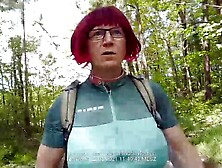 red head bimbo boobs sissy bitch public parking area exposure clothed like a slut three