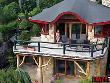 Hot hottie drank large weenie and chick enjoyed hardcore anal-act of love