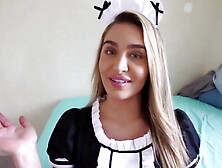 StepSisterHD - Big Tits Teen Stepsister In A Maid Uniform Gets Family Fucked By Big Shaft Stepbro POV - Ella Reese, Brad Newman