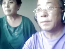 Asian Granny And Hubby Cam Sex