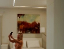 Filming my girl taking sultry naked selfies