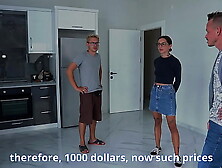 The Hubby watches his Wifey being Sexed by a realtor for a Discount!