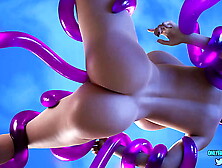 3D Anime Bayonetta Tentacle Gang-bang