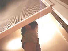 Girl getting trying on some candid shorts