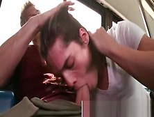 Dickloving Twinky Gets Fucked In The Bus While On The Road