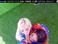 Badoinkvr. Com Pov Fuckfest With 4 Women After Winning Goal