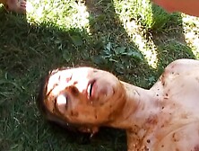 Ingrid Outdoor Scat Gangbang