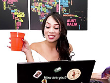 Secretary Rides Her Boss's Stepson on the Office Desk,  Nerd Man Has a Enormous Schlong! Daniela Andrea and Pipe Husband