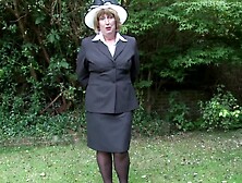 "Lady Rosemary" Fucks Herself With A Big Dildo