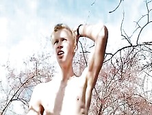 Twink Gets Naked In The Park And Plays With His Cock