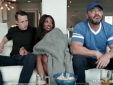 Diamond Jackson seduced stepson into drilling her cocoa pussy drilled