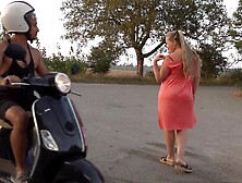 Bbw Jennifer Wett enjoys outdoor sex with her man in a steamy scene