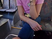 Dickflash On The Bus A Stranger Shows Her Tits And Helps Me Finish A Risky Handjob