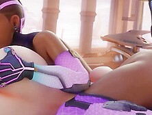 Fucking Sombras Mouth While Mercy Is Eating Her Out