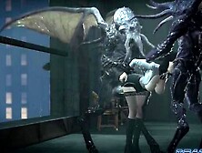 Elizabeth gets fucked by an alien