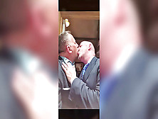 Daddies Snogging Complication (Kissing Deeply With Tongue)