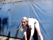 Huge Tit Blonde Shocked When Seeing This Massive Cock