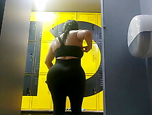 COMPILATIONS Web-cam recording in the public bathroom of the gym (humongous rear-end and voluptuous skanks)