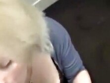 Exhibitionist Woman Gives Blowjob In Dressing Room At Mall