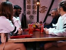 Stepsisters are horny as hell and going to toilet to be fucked