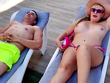 Bbw mature Victoria Vera shakes big natural tits outdoors