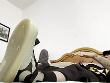 Verbal Aggressive Dom / Blowjob Roleplay / Feet Showoff - Sexysaggeryo