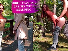 Public Swallowing rod and sex with butt-sex plug LeoKleo
