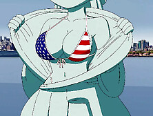 4th of July Hentai Cartoon - Sexy Statue of Liberty
