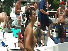 Hardcore brunette is demonstrating her long legs