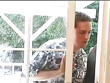 Ebony Slut with a Plump Ass Sucks Dick and Gets Ass Fucked by a White Guy